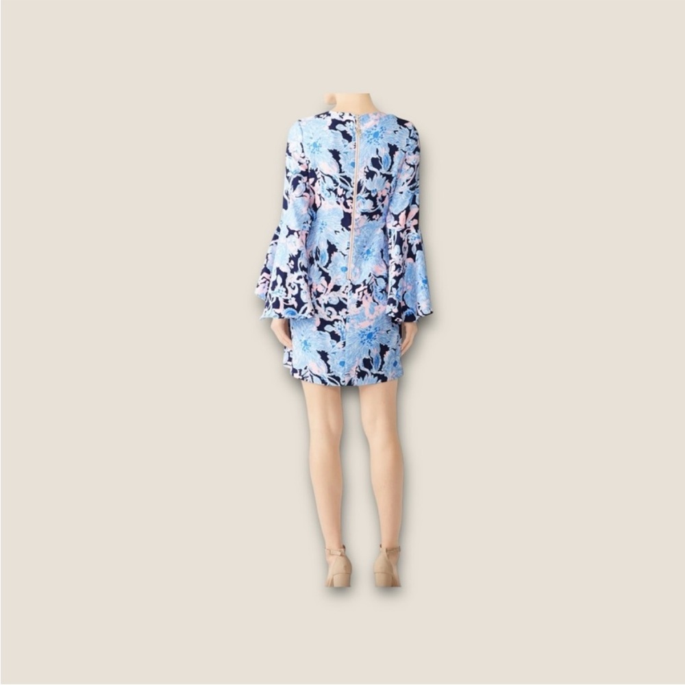 Lilly Pulitzer Kayla Stretch Dress in Bright Navy Amore Please Size smalll